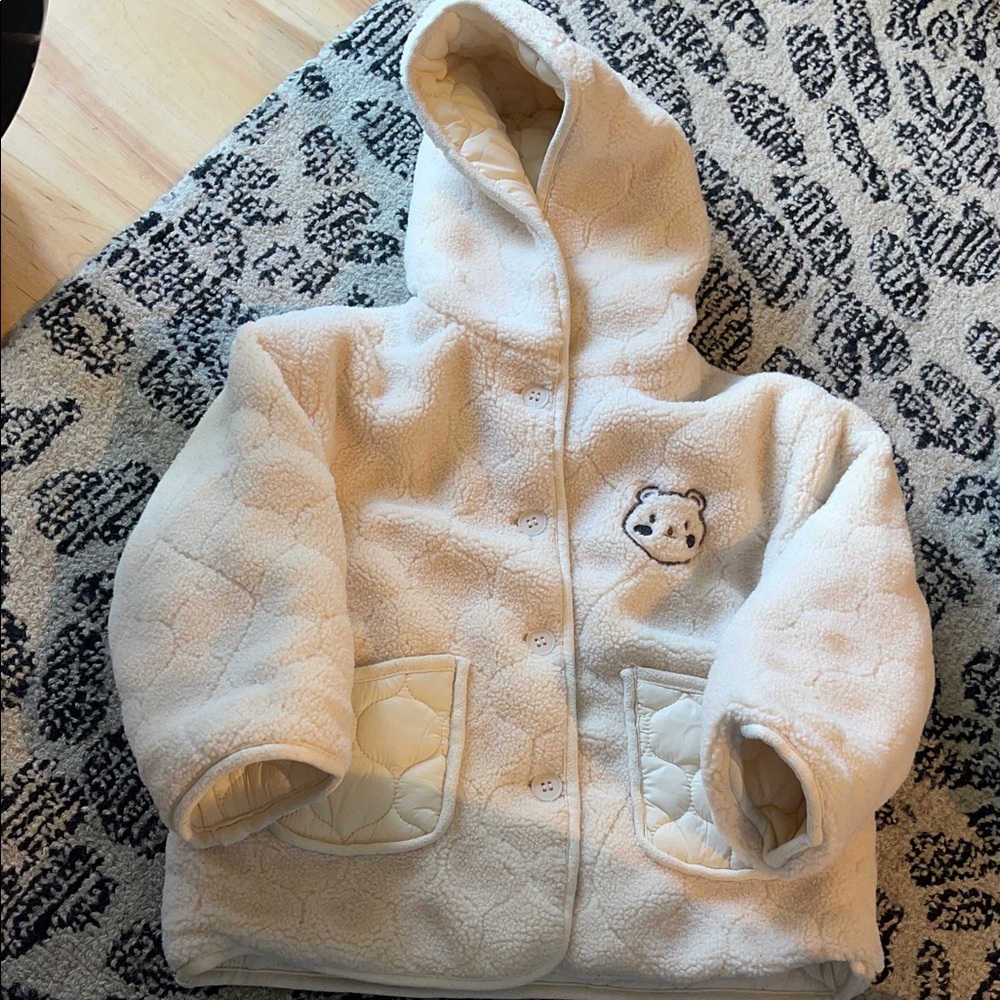 Cozy Cream Kids Puffer Jacket